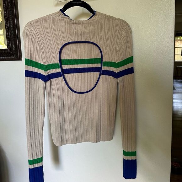 Urban Outfitters BDG Open Back Mock Neck Sweater Top sz Large - Picture 4 of 5